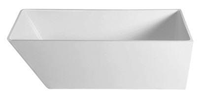 HERHIS volně stojící vana litý mramor 170x72x63cm, bílá 10613