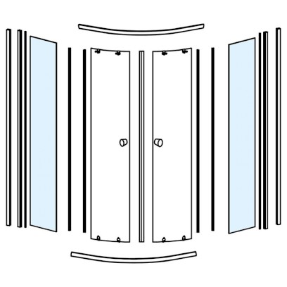 Sklo pro HLS800Y, pevná část NDHLS800Y-1