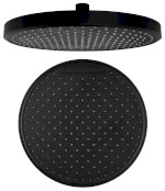 SK151B (53261) Hlavová sprcha, průměr 255mm, silikon trysky, ABS/černá mat SK151B