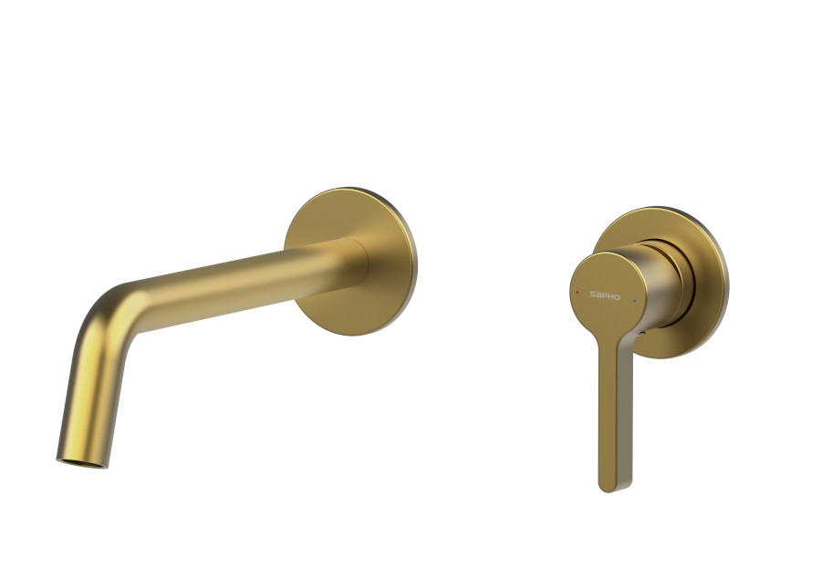 AF008GB (53093) ICONIC podomítková dvouprvková umyvadlová baterie, zlato mat AF008GB