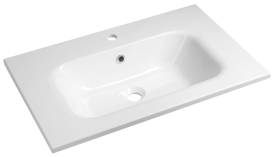 SD071 (58043) SIDRA umyvadlo, litý mramor, 71x46cm, bílá SD071