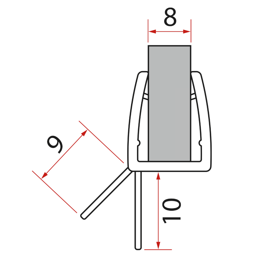 NDGT01L (61803) TRINITY spodní těsnění, levá NDGT01L