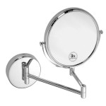 X-ROUND kosmetické zrcátko závěsné, Ø 200mm, oboustranné, chrom XR006