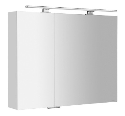 MIRRÓ galerka s LED osvětlením, 90x70x16cm, bílá MC090-0030