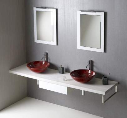 AVICE deska pod umyvadlo 240x50cm, tl.5cm, dub starobílý AV245
