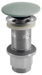 Umyvadlová výpust 5/4“, click-clack, betonová zátka, 10-80mm, zelená mat FG923
