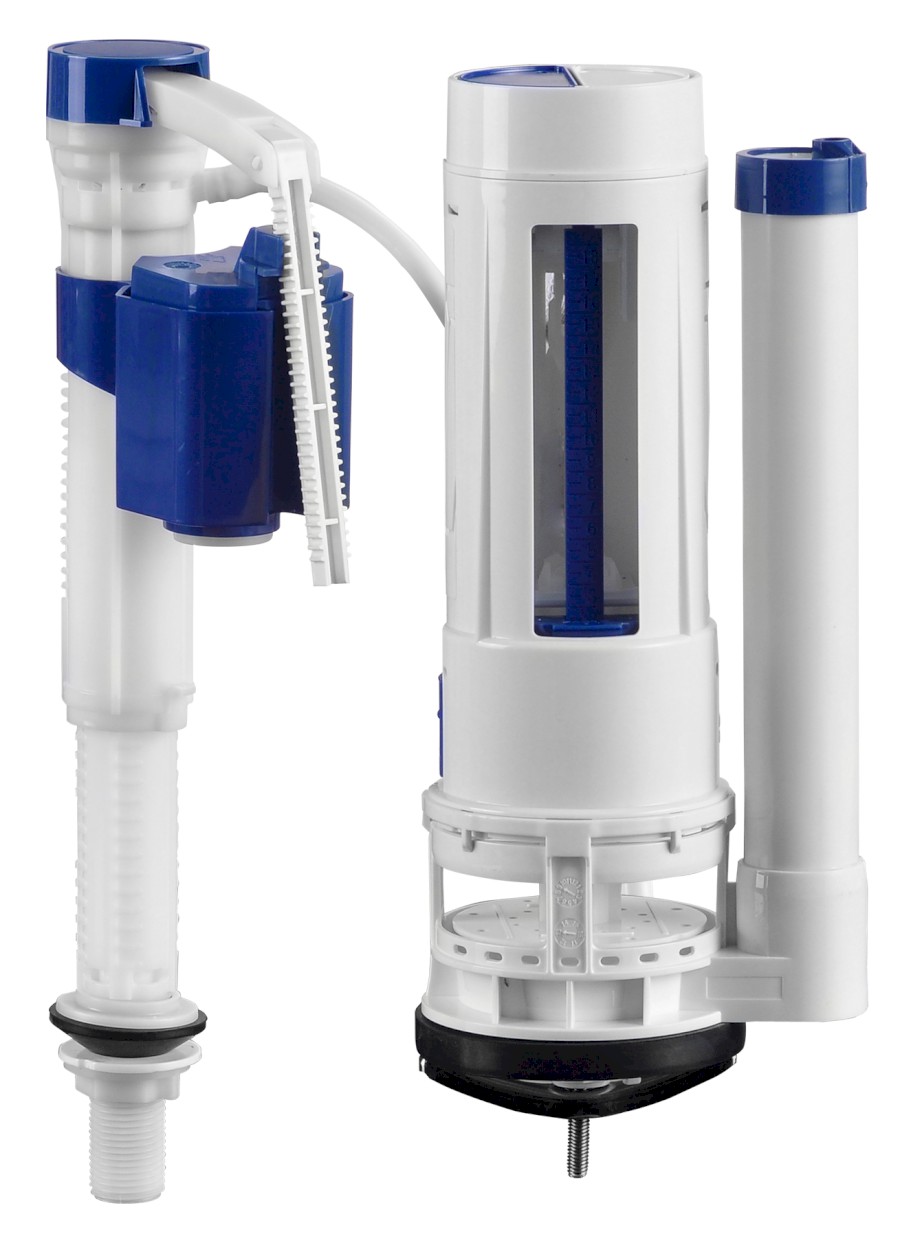 Splachovací souprava s DUAL tlačítkem 49mm, spodní napouštění 1/2