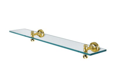 PERLA skleněná police, zlato PE0185