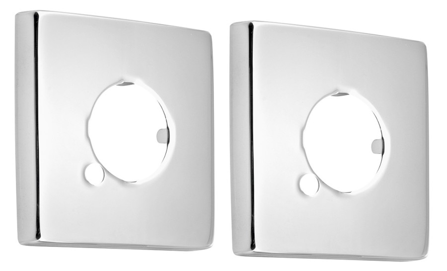 Rozeta hranatá 60/25mm, výška 9mm, chrom RS331