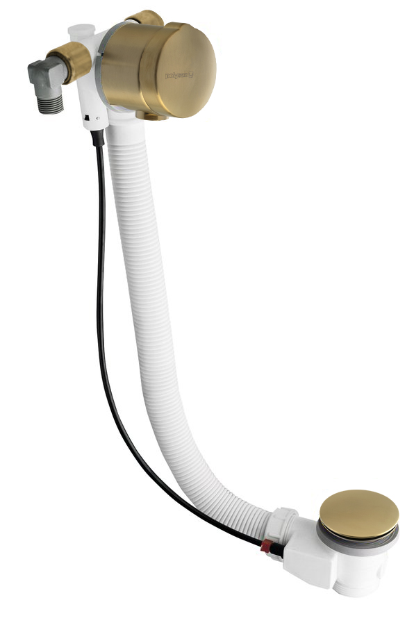 71686GB (50851) Vanová souprava s napouštěním, bovden, délka 975mm, zátka 72mm, zlato mat 71686GB