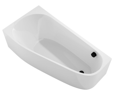 PROJEKTA L MONOLITH asymetrická stojící vana 156x77x60cm, bílá 20111M