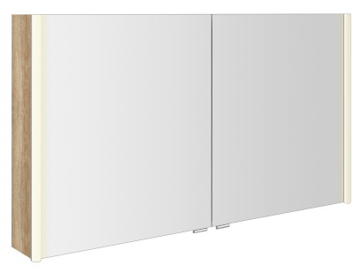 ALIX galerka s LED osvětlením, 2x dvířka, 126x70x17,5cm, dub alabama AX126-0022