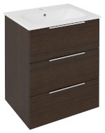 CR631-1616 (57640) CIRASA umyvadlová skříňka 59,2x75x46cm, 3x zásuvka, borovice rustik CR631-1616