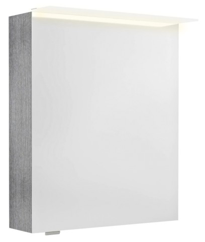 LINEX galerka s LED osvětlením, 60x70x15cm, levá/pravá, dub stříbrný LX060-0011