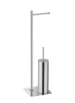 ARTU stojan s držákem na toaletní papír a WC štětkou, hranatý, chrom 1132