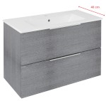 CIRASA umyvadlová skříňka 78x54x39cm, dub stříbrný CR792-1111