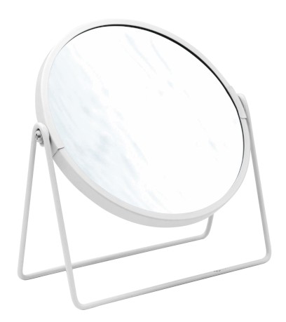 SUMMER kosmetické zrcátko na postavení, Ø 160mm, oboustranné, bílá 03009001