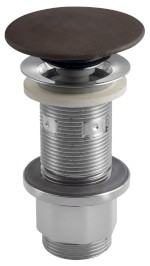 Umyvadlová výpust 5/4“, click-clack, betonová zátka, 10-80mm, tmavě hnědá mat FG915
