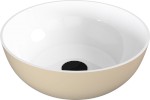 BANERA ROUND umyvadlo na desku, litý mramor, průměr 39cm, bílá/béžová mat 14337.82
