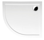 RENA R sprchová vanička z litého mramoru, čtvrtkruh 90x80cm, R550, pravá, bílá 72891