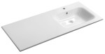 AC121R (52707) ARECA umyvadlo, litý mramor, 121x51,5cm, pravé, bílá AC121R