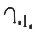 UT052B-1 (57418) ULTRAMIX tělo čtyřprvkové baterie na okraj vany, černá mat UT052B-1