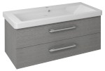 THEIA umyvadlová skříňka 101,4x43,5x44,2cm, 2xzásuvka, dub stříbrný TH105-1111