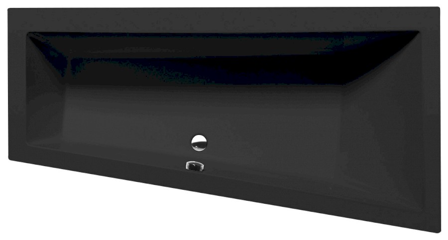 ANDRA R asymetrická vana 170x90x45cm, černá mat 81511.21