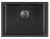ZENITH nerezový dřez 60x45cm, gun metal ZN6045B