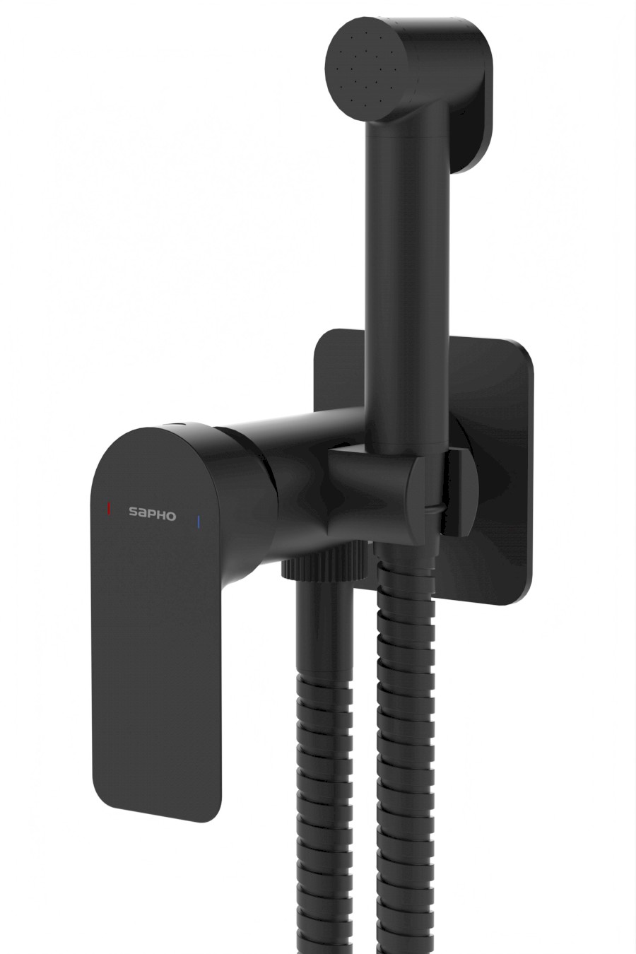 XA13/15 (60981) PAX podomítková bidetová baterie se Stop sprškou, černá mat XA13/15