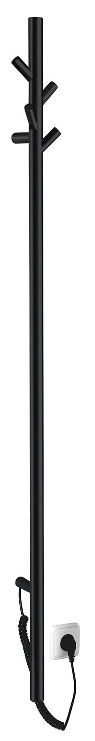 ER175BV (47836) PASADOR elektrický sušák ručníků, kulatý, 150x1500 mm, 30 W, černá mat ER175BV