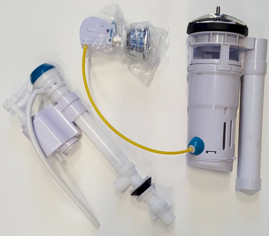 Splachovací souprava s DUAL tlačítkem 49mm, spodní napouštění 1/2