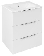 CR631-3030 (57638) CIRASA umyvadlová skříňka 59,2x75x46cm, 3x zásuvka, bílá lesk CR631-3030