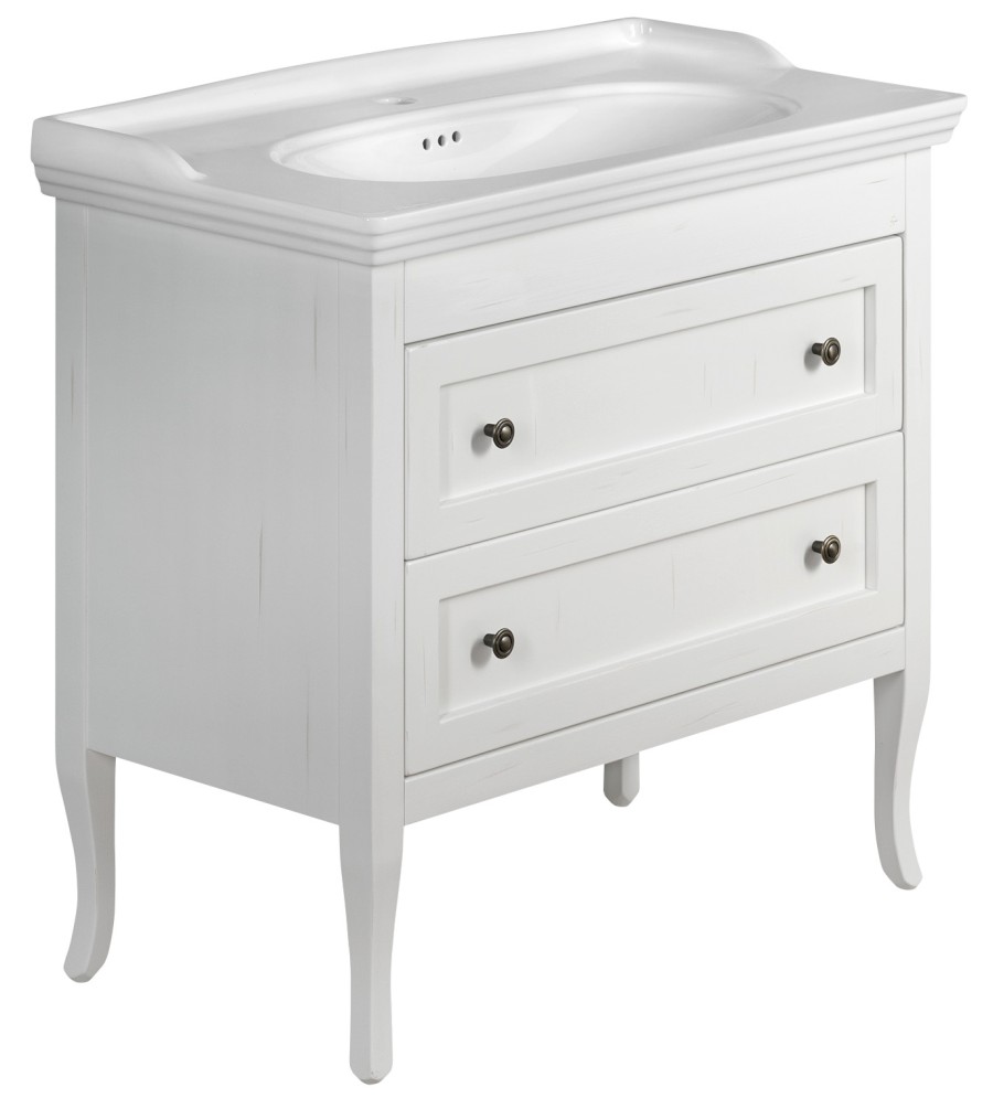 RETRO umyvadlová skříňka 83,5x80x43cm, starobílá 1631