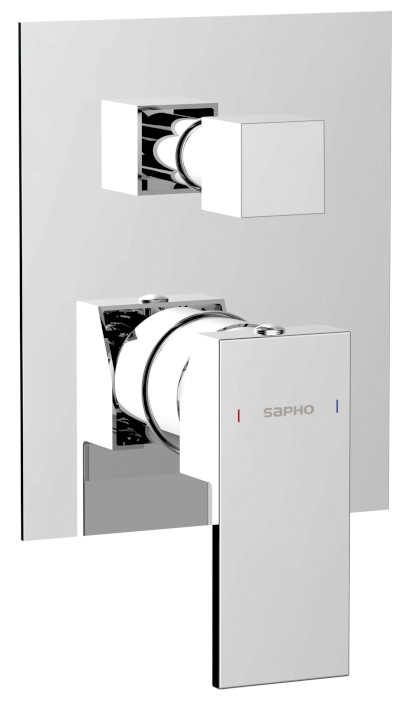 CUBEMIX podomítková sprchová baterie, 2 výstupy, chrom CM042