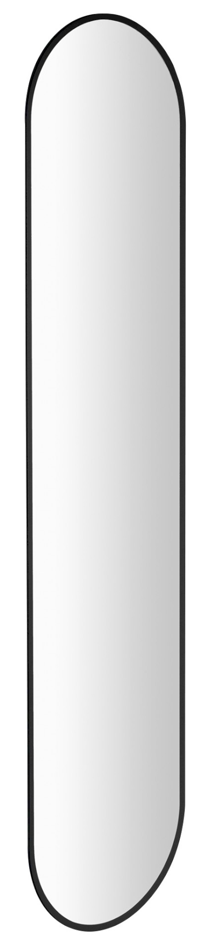 SHARON LONG oválné zrcadlo s LED podsvícením 35x150cm, černá mat 30595CI