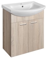 ZOJA umyvadlová skříňka 61,5x74x32,5cm, dub platin, 2x dvířka 51163
