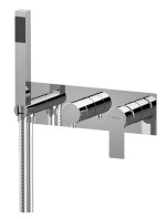 PAX podomítková sprchová/vanová baterie s ruční sprchou, 3 výstupy, chrom XA53