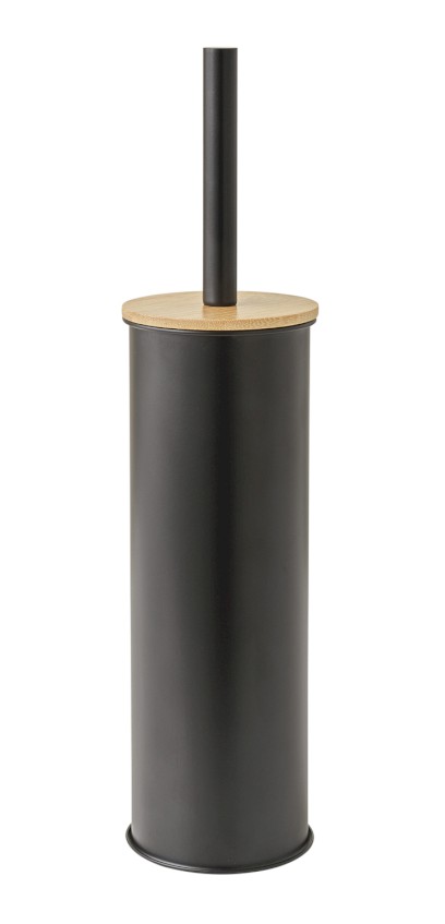KENTA WC štětka na postavení, černá mat/bambus 1434