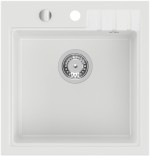 GR1041 (62193) Granitový vestavný dřez mono, 50x52cm, bílá GR1041