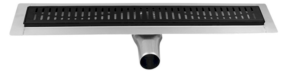 MANUS ONDA nerezový podlahový žlab s roštem, L-1050, DN50, černá mat GMO16B