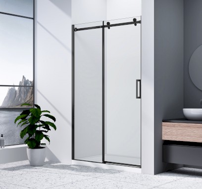 DRAGON BLACK sprchové dveře 1500mm, čiré sklo GD4615B