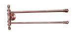 PERLA dvojitý držák ručníků otočný 390mm, růžové zlato PE0177