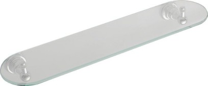 DIAMOND skleněná police, čiré sklo, chrom 1317-15