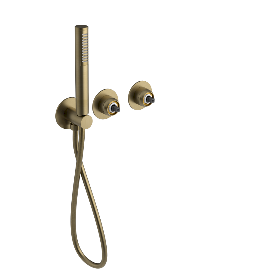 UT045G-1 (57462) ULTRAMIX tělo podomítkové sprchové/vanové baterie s ruční sprchou, 2 výstupy, zlato mat UT045G-1