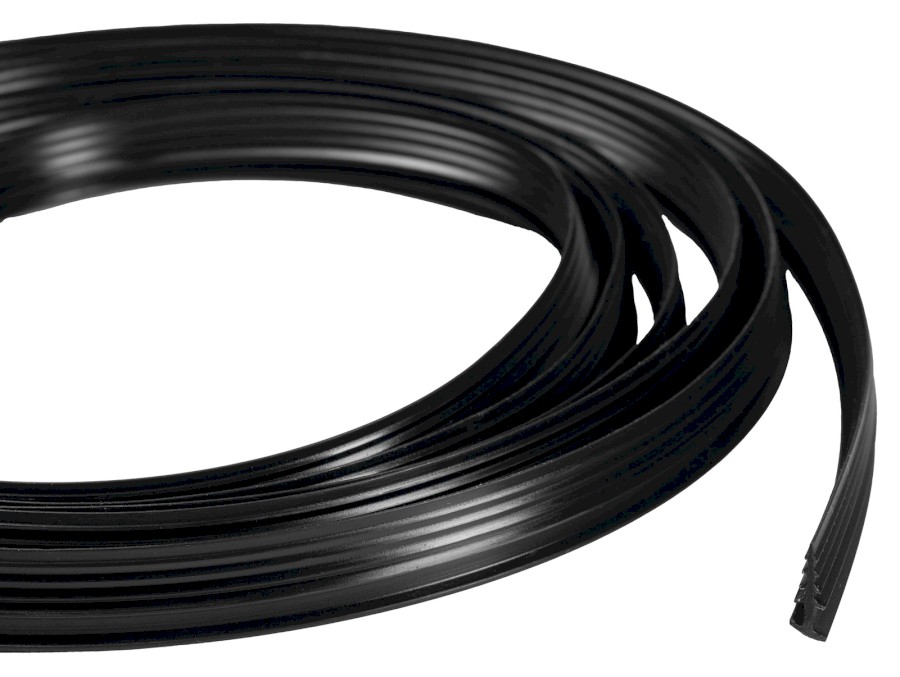 ND007B (61326) EASY BLACK zamačkávací těsnění pivotových dveří, 1838mm ND007B