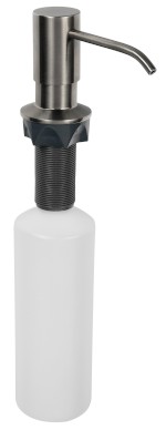 SP023GM (52069) Zápustný dávkovač mýdla, kulatý, gun metal SP023GM