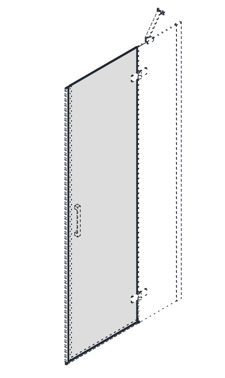 GT1200CR (56550) TRINITY otočný díl dveří do niky, sklo čiré, pravé GT1200CR