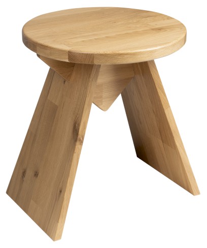 ASTYLE kulatá stolička ø 36x41cm, masiv přírodní dub AS420