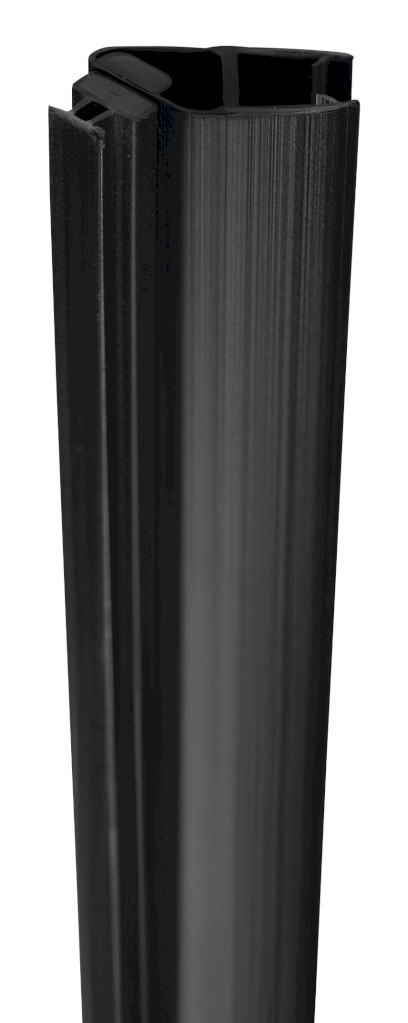 Set magnetických těsnění 45°pro sklo 8mm a profil , 2000mm, černá NDGDB03